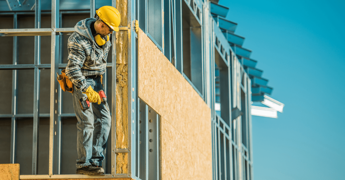 contractor on top of a building